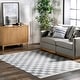preview thumbnail 7 of 21, Nuloom Naya SpinClean Checkered Machine Washable Area Rug 3' x 5' - Grey - Rectangle