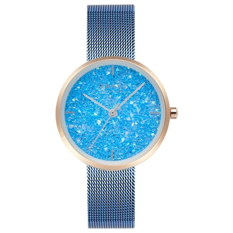 Obaku Women's Glimmer Bue Dial Watch - V289LHVMMA - 6 (36)