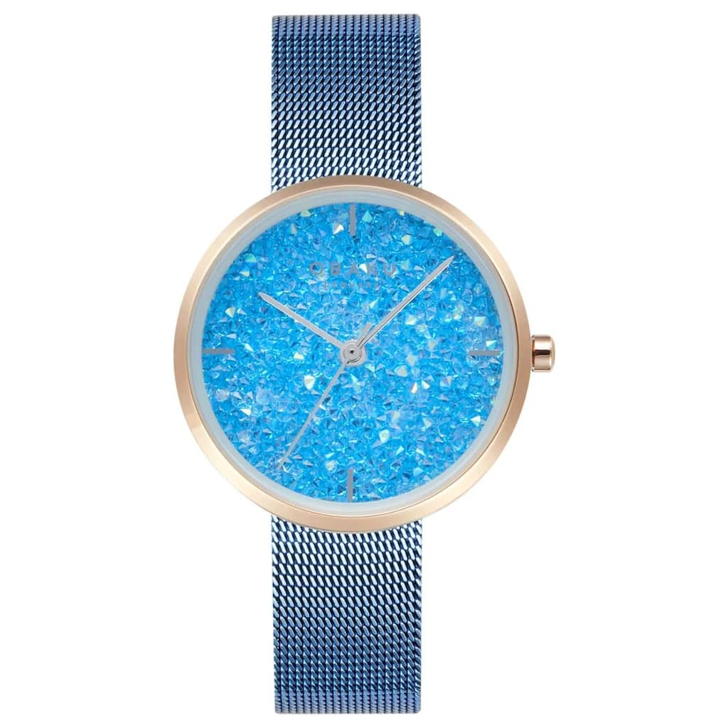 Obaku Women's Glimmer Bue Dial Watch - V289LHVMMA - 6 (36)