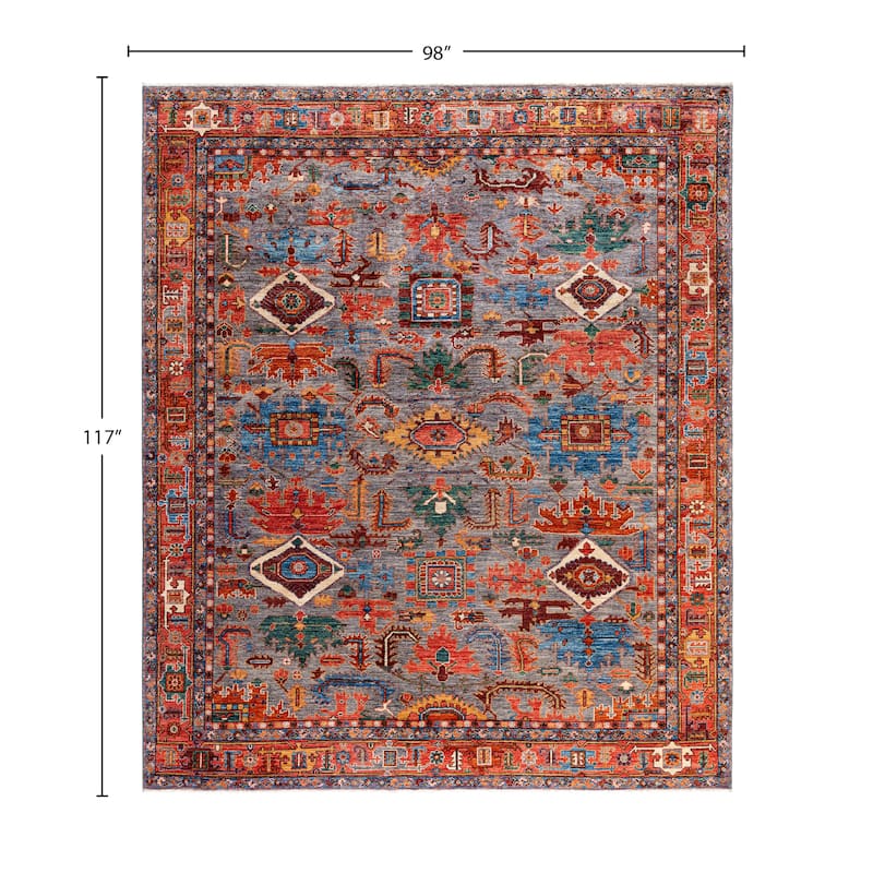 Serapi One-of-a-Kind Hand-Knotted Area Rug - Gray - 8' 2" x 9' 9"