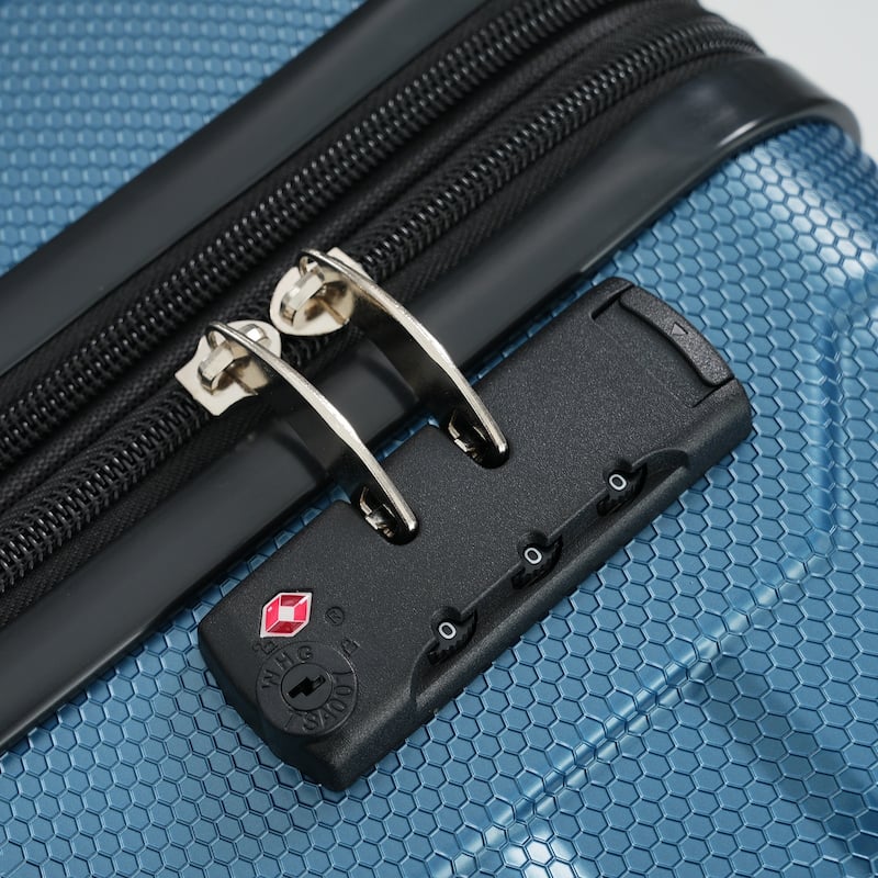 24" Hardshell ABS Expandable Suitcase with Spinner Wheels & TSA Lock