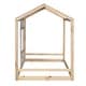 preview thumbnail 14 of 16, Twin Size House Platform Bed with Roof and Window, Sturdy Pine Wood Frame, Decorative and Fun Design, White+Antique Grey