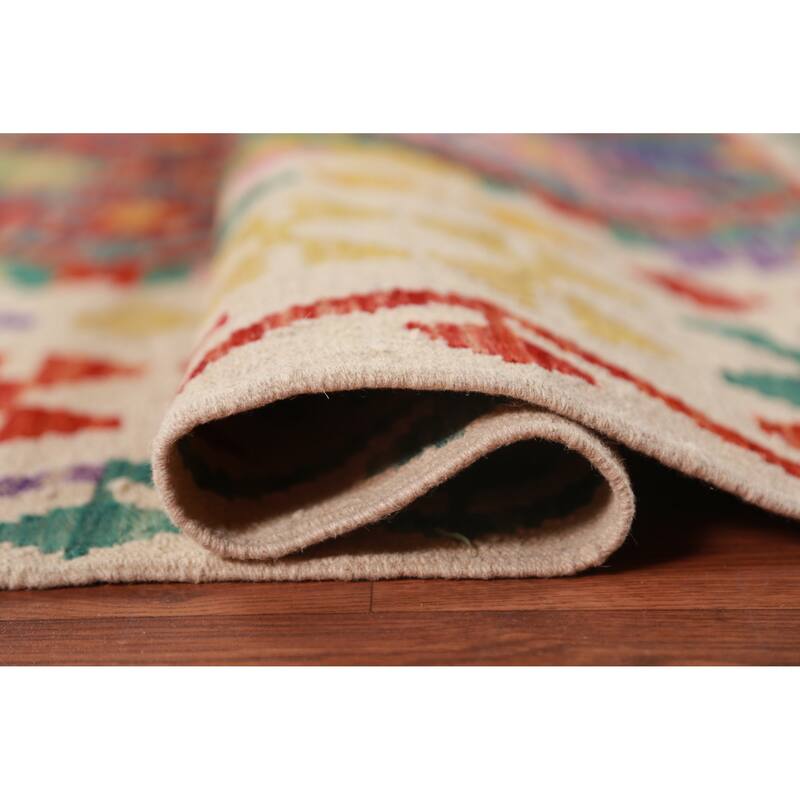 Kilim Oriental Area Rug Flatweave Bedroom Wool Carpet - 8'3"x 9'8"