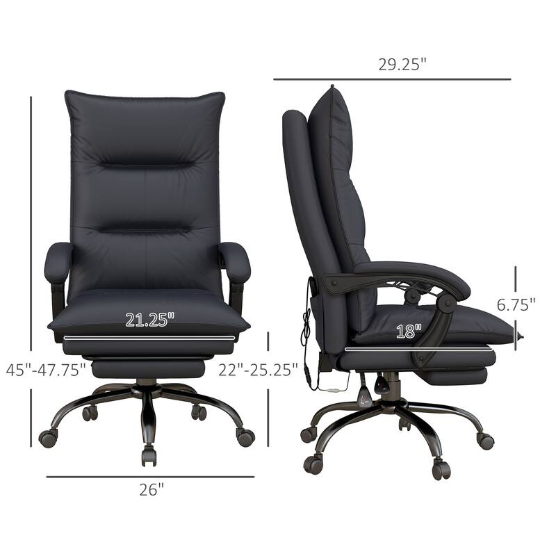 Vinsetto Microfiber Office Chair With Massage