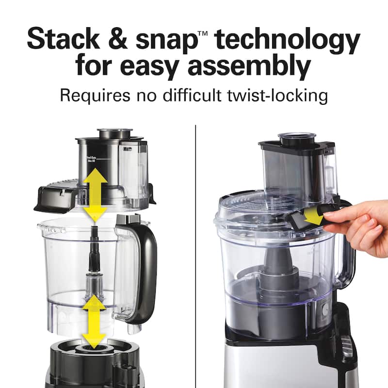 Hamilton Beach Stack & Snap 12 Cup Food Processor