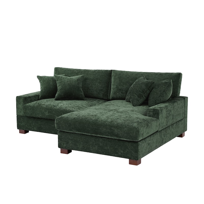 Oversized Modern Chenille Modular Sectional Sofa with Chaise