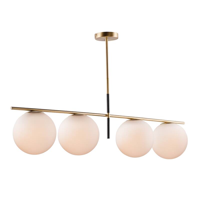 Vesper 4-Light Pendant - satin brass / black - satin brass / black