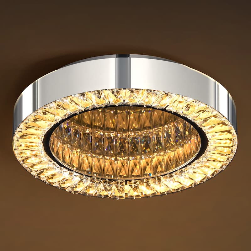 Modern Crystal Chandelier Flush Mount Light