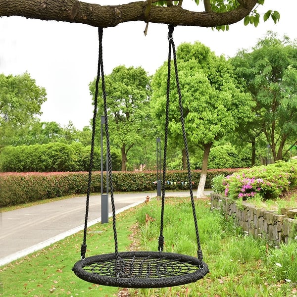 Shop Costway 31 5 Kid Tree Round Swing Net Outdoor Garden