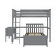 preview thumbnail 19 of 22, Max and Lily L Shaped Twin over Twin Bunk Bed with Desk