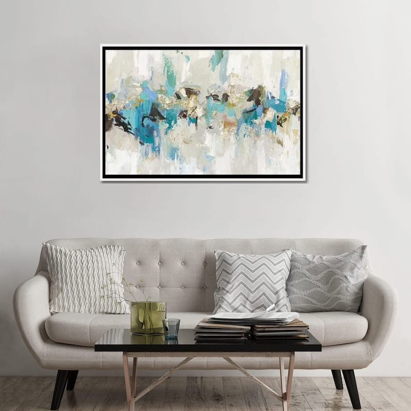 iCanvas "Blue Silver III" by Tom Reeves Framed Canvas Print