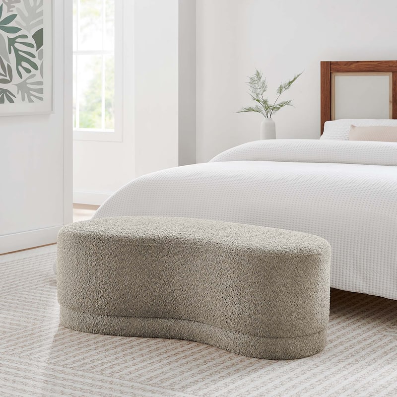 Nimbus 48" Upholstered Ottoman Bench - 48"W x 25"L x 19"H - Oat
