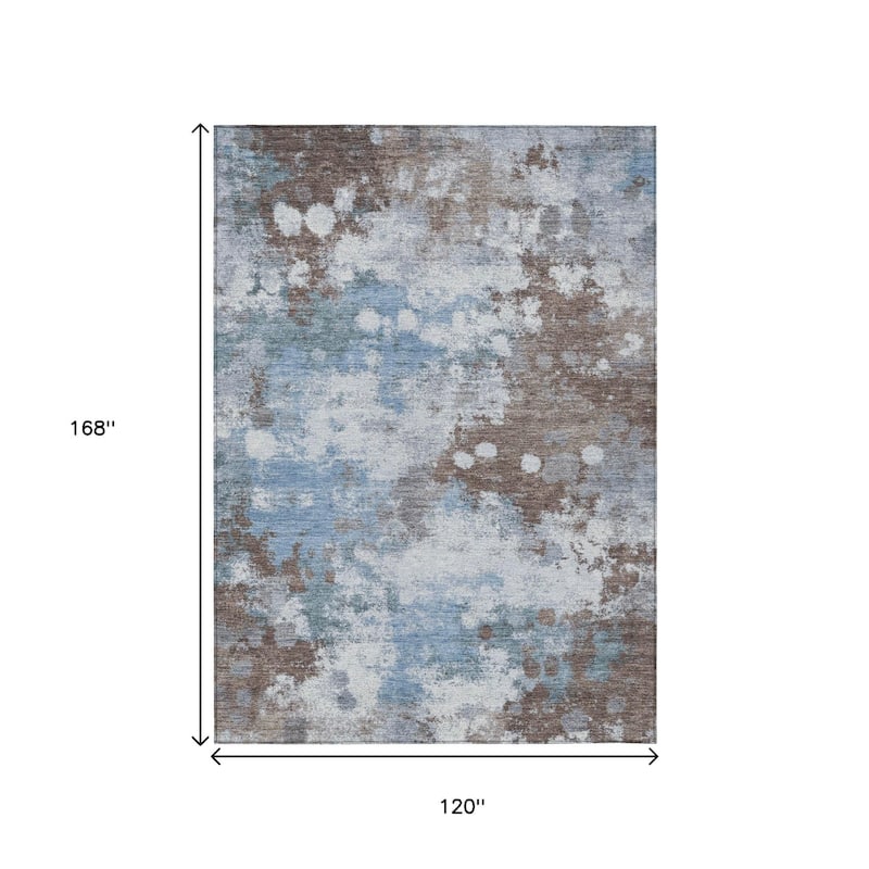 HomeRoots Abstract Transitional Rectangle Outdoor Rug
