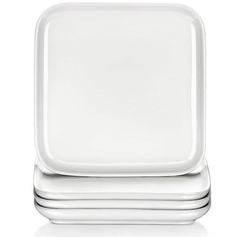 MALACASA Ivy Series Porcelain Square 4-Piece Plates
