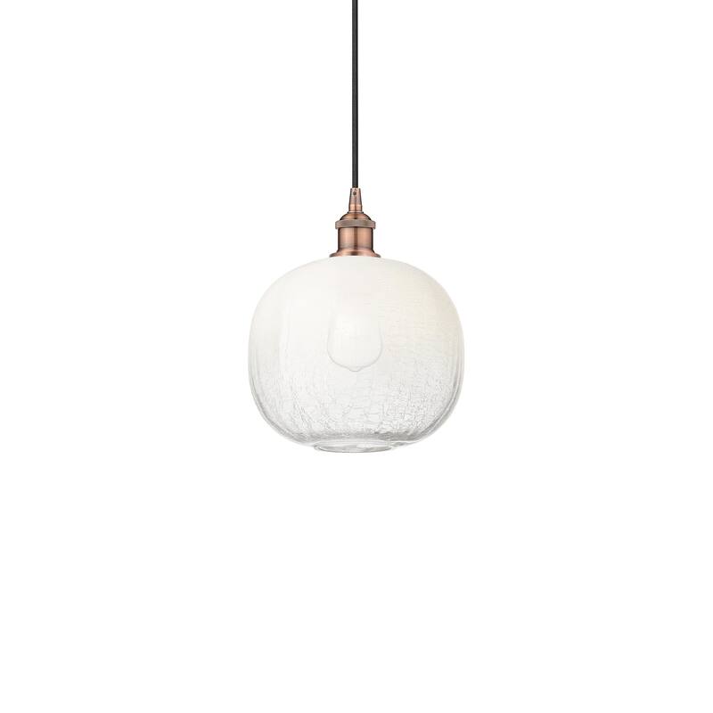 Innovations Lighting 616-1P-12-11 Brookhaven Sphere Pendant Brookhaven - Antique Copper / Opal