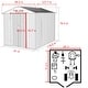 preview thumbnail 12 of 44, VEIKOUS Outdoor Metal Storage Shed with Lockable Door and Air Vents for Garden