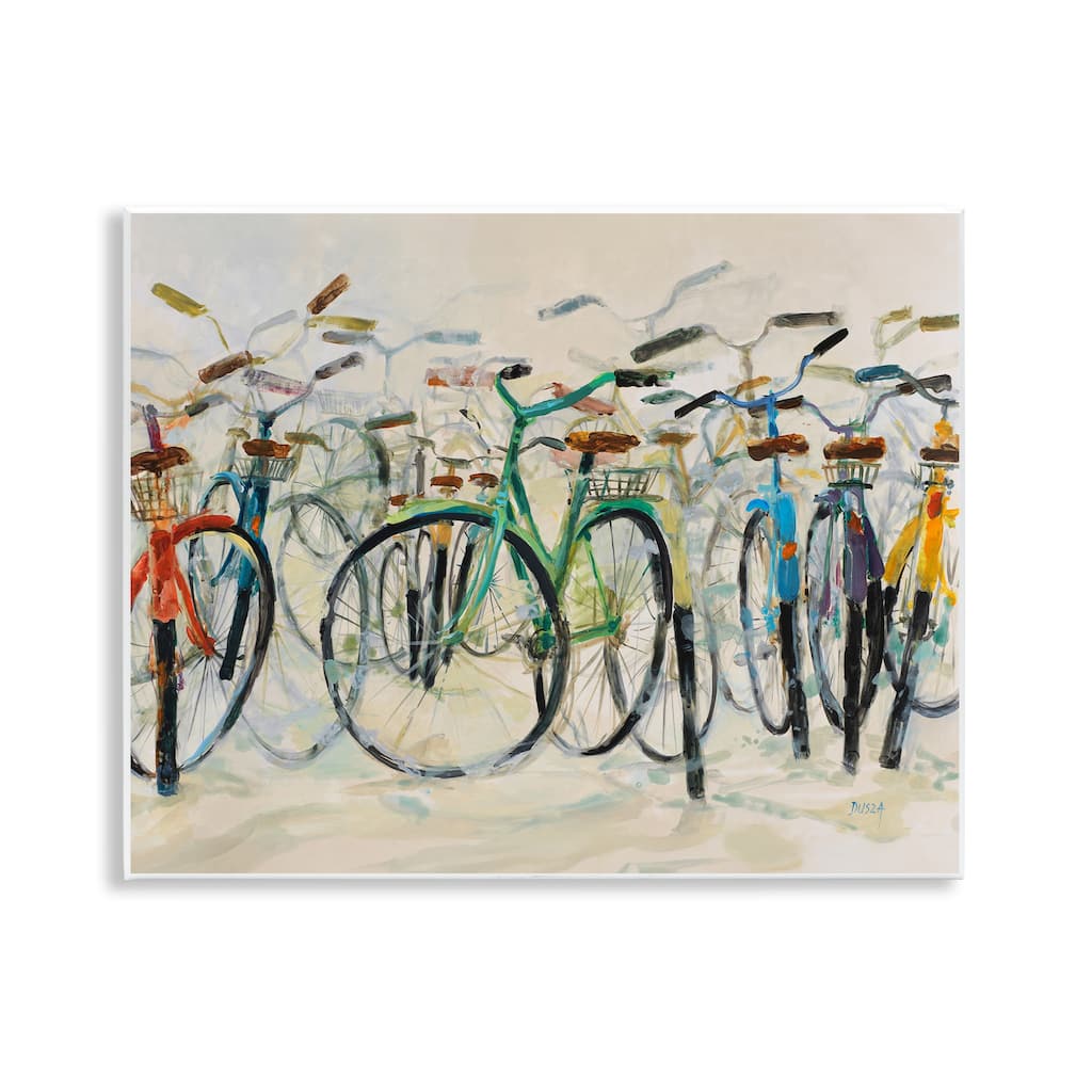 Stupell Group of Bicycles Wall Plaque Art Design By Dusza