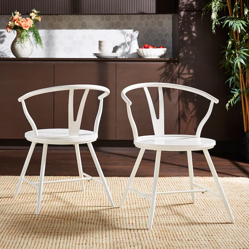 Truman Metal Side Chair with Wood Seat (Set of 2) by iNSPIRE Q Modern