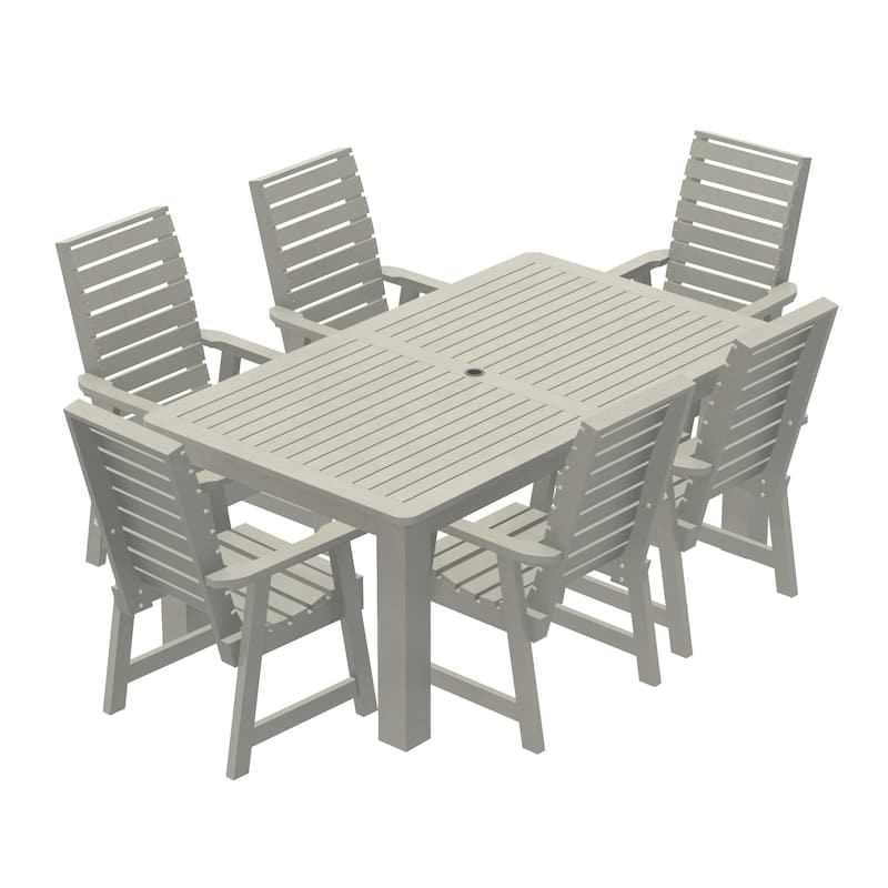 HIGHWOOD PROFESSIONAL 7- Piece Outdoor Dining Set 42x72 - Harbor Gray