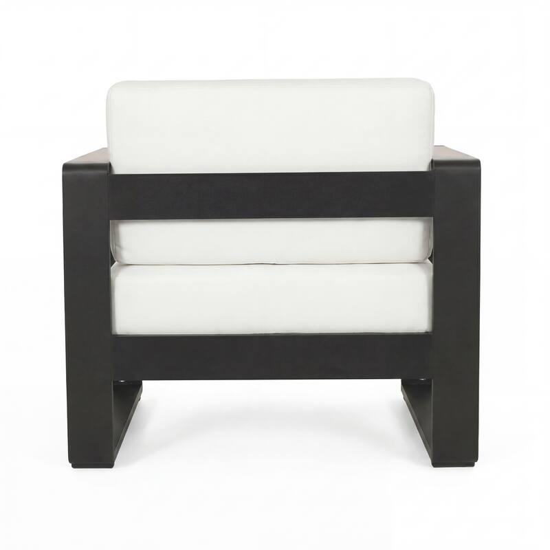 Giovanna Outdoor Aluminum Club Chairs with Faux Wood Accents (set of 2) by Christopher Knight Home