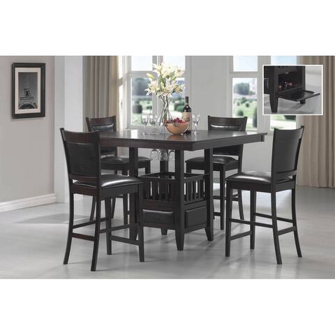Finley Espresso 5-piece Counter Height Dining Set
