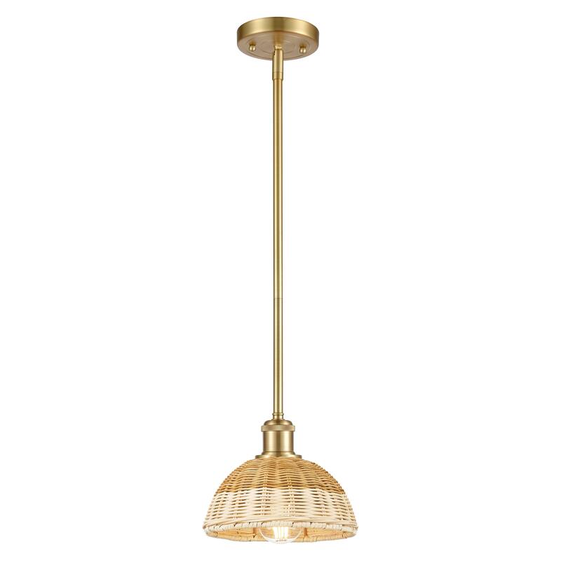 Innovations Lighting Endless Possibilities Ballston - Bristol Natural II - 1 Light 8" Stem Hung Mini Pendant - Satin Gold