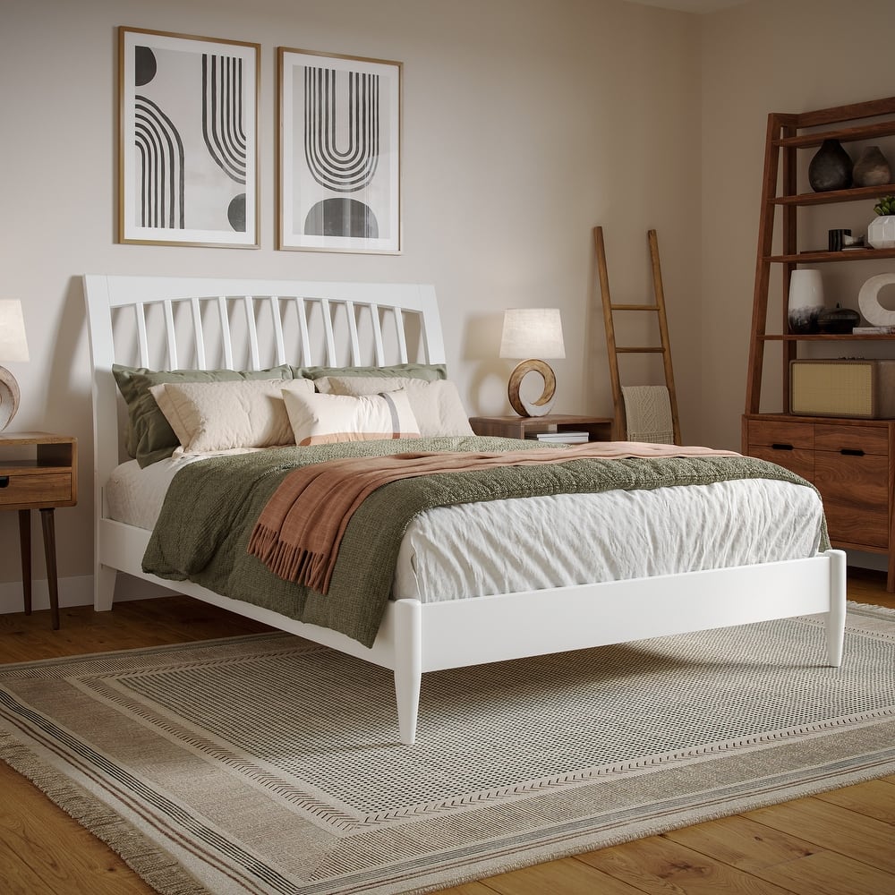 Orleans Solid Wood Low Profile Sleigh Platform Bed