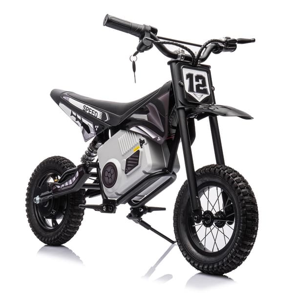 slide 2 of 80, Electric Dirt Motorcycle for Teens, 36V 350W, Key Start, 15 MPH, Off-Road