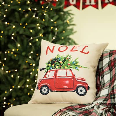 Glitzhome 18-Inch Christmas Pillow Cover