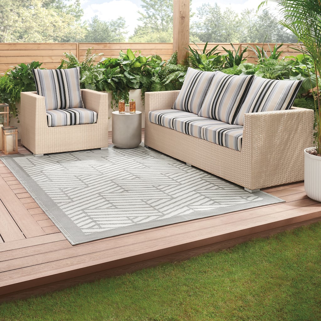 Patio Armor by SureFit Patio Mat, UV/Weather Resistant Indoor & Outdoor Rug