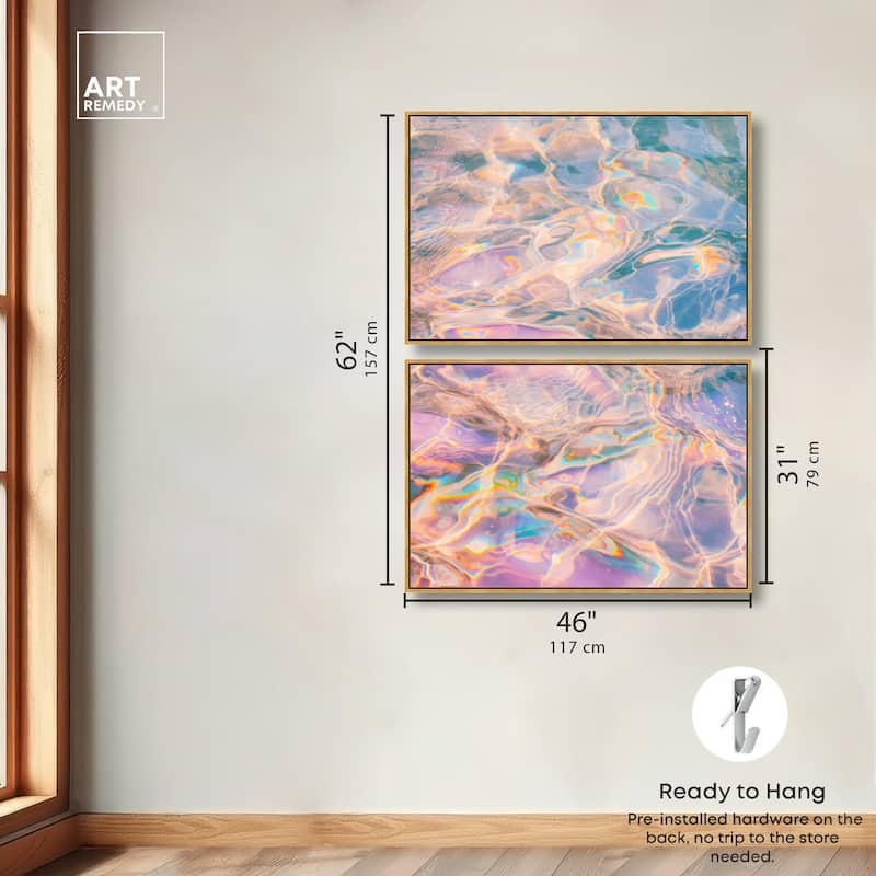 Metallic Drift II Canvas Set of 2 by Art Remedy