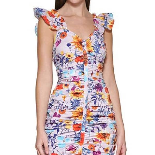 Guess Women's Floral Print Ruched Dress Purple Size 0 - Bed Bath & Beyond - 40629012 Guess Women's Floral Print Ruched Dress Purple Size 0 - Bed Bath & Beyond - 40629012