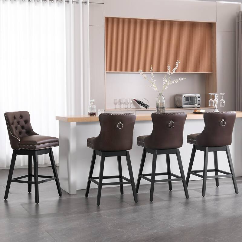 26"/30" Faux Leather Swivel Counter or Bar Height Stools