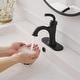 preview thumbnail 24 of 29, Single Handle Bathroom Sink Faucet with Drain Kit 1 Hole Brass Modern Bathroom Basin Vanity Faucets with Deck plate