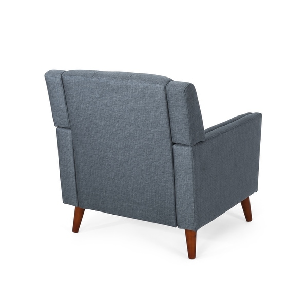Gdf Studio Anvith Mid Century Modern Fabric Arm Chair Dark Gray