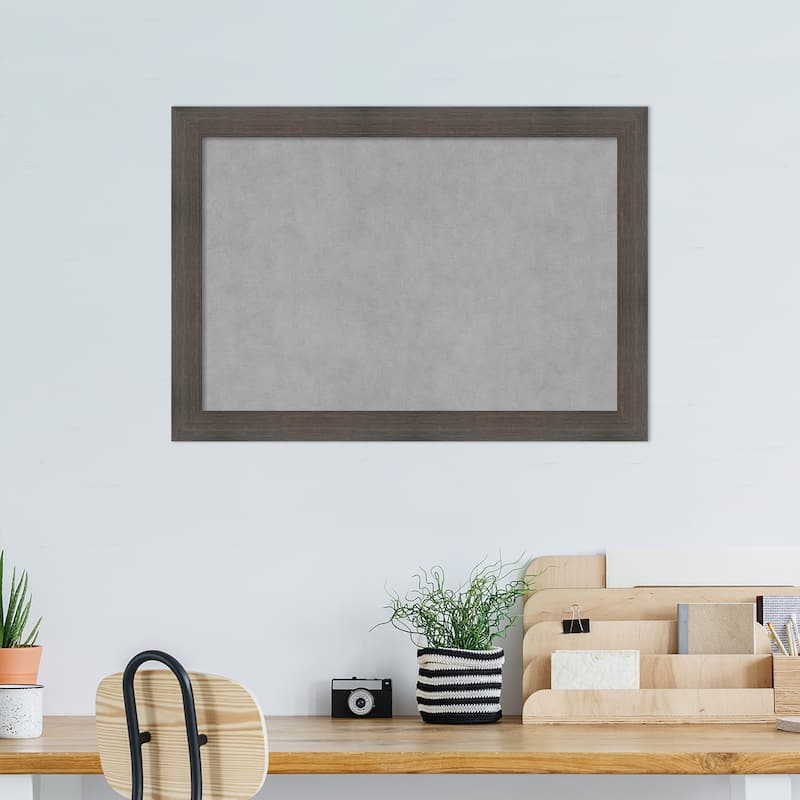 Amanti Art Hardwood Chocolate Narrow Framed Magnetic Board