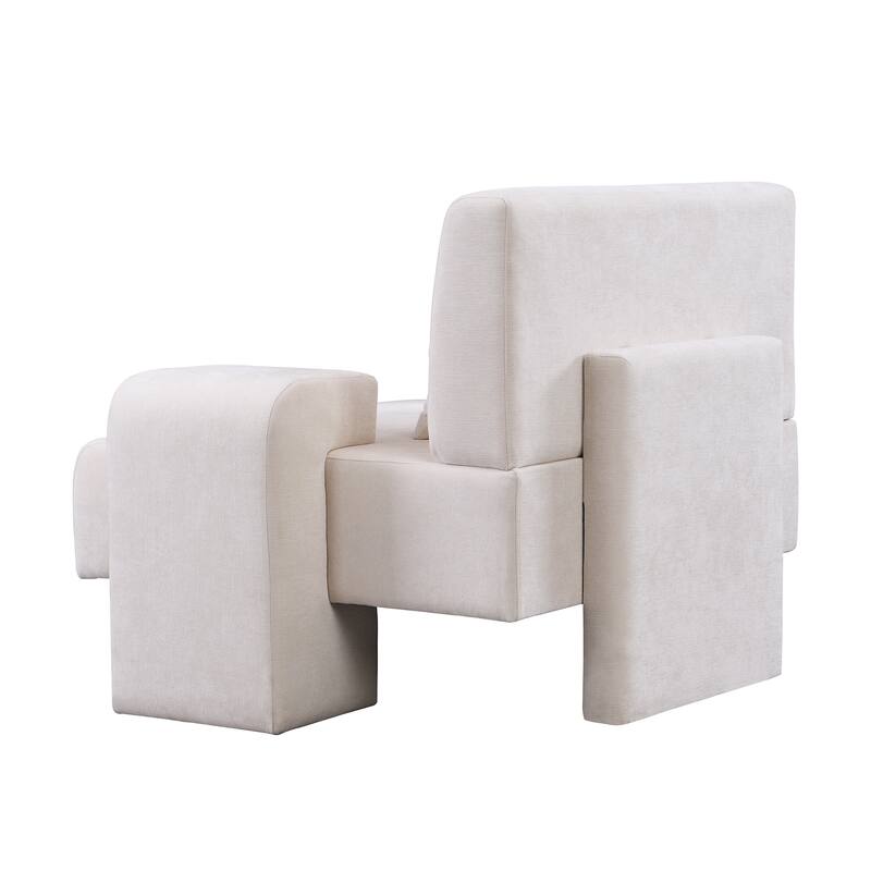 Oversized Armchair with Hidden Storage Compartment, 48'' Upholstered Single Sofa Chair w/ Pillow Reading Chair for Waiting Room