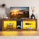 preview thumbnail 4 of 28, Entertainment Center LED TV Stand for 55 Inch TV Rustic Brown
