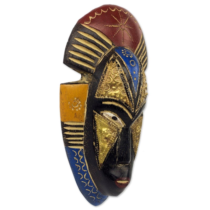 The Curated Nomad Handmade Ghana Opeyemi Wood Mask - 8