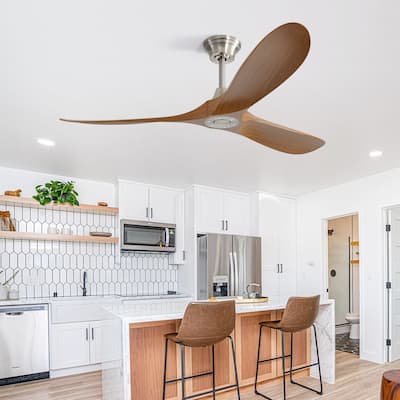 Indoor/Outdoor Ceiling Fan Without Light, 60 Inch Smart APP Control Ceiling Fan with 3 ABS Blades
