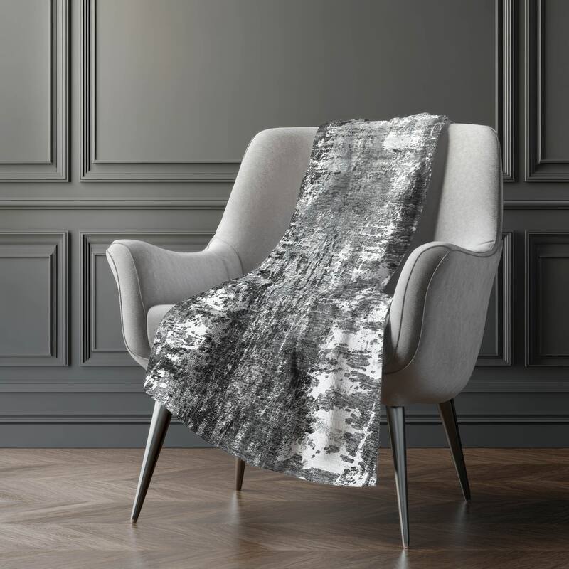 Premium Machine Washable Abstract Modern Sherpa Throw Blanket