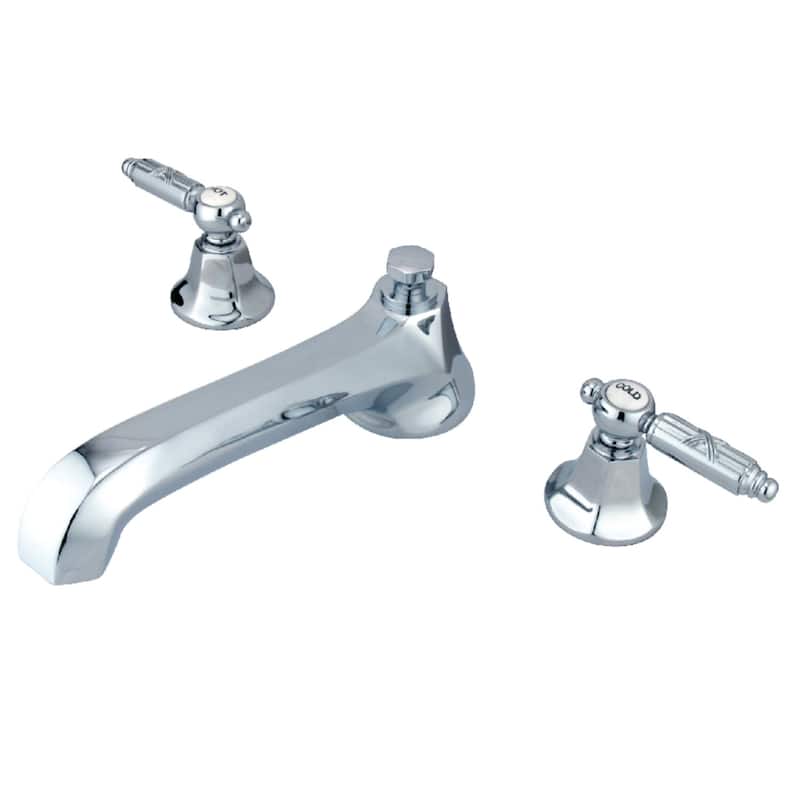 Kingston Brass Georgian Deck Mounted Roman Tub Filler with Lever - Polished Chrome
