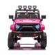 preview thumbnail 13 of 32, Electric 24V Ride On Truck for Kids, 4WD Motors, Remote Control & LED Lights Pink