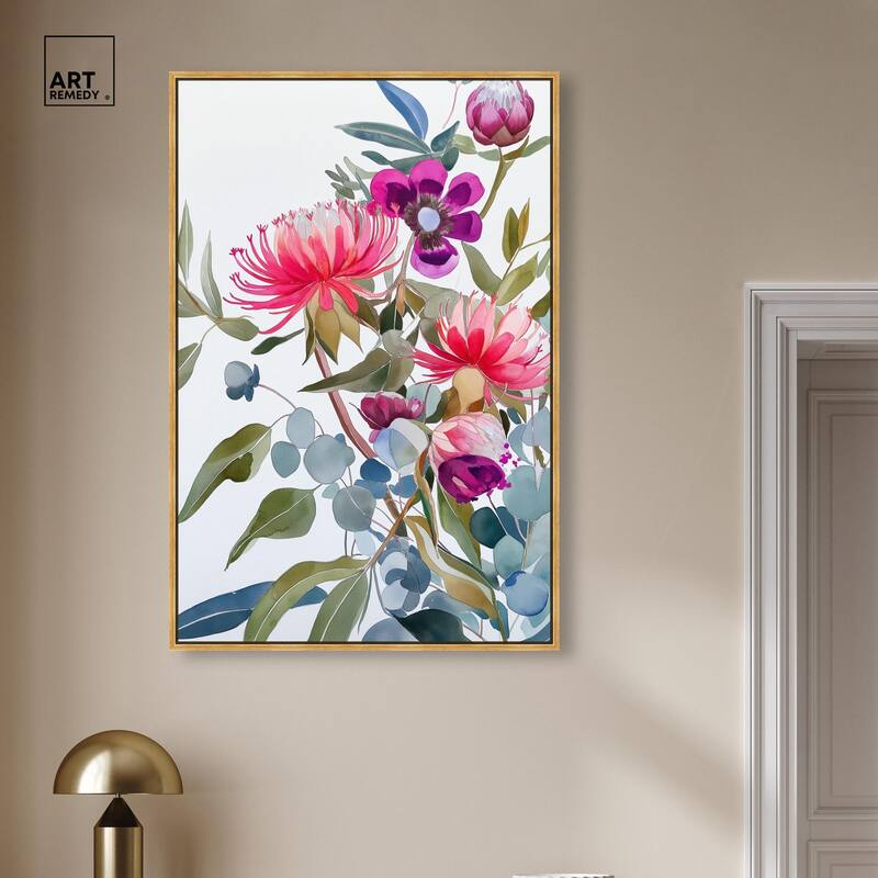 Watery Petals II Canvas by Art Remedy