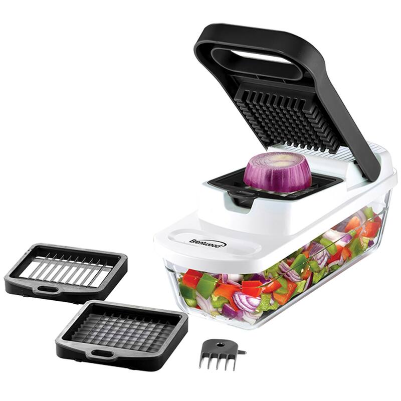 Food Chopper & Vegetable Dicer w/ 6.3 Cup Storage Container - Black
