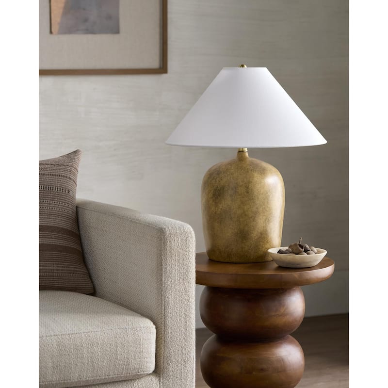 Livabliss Otahu Traditional Accent Table Lamp - 20"H x 17"W x 17"D - Brown