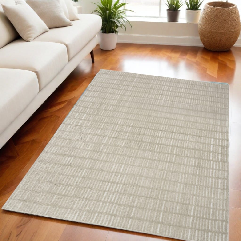 Power Loomed Abstract Modern Stain Resistant Area Rug - 84' X '63' X '0.63