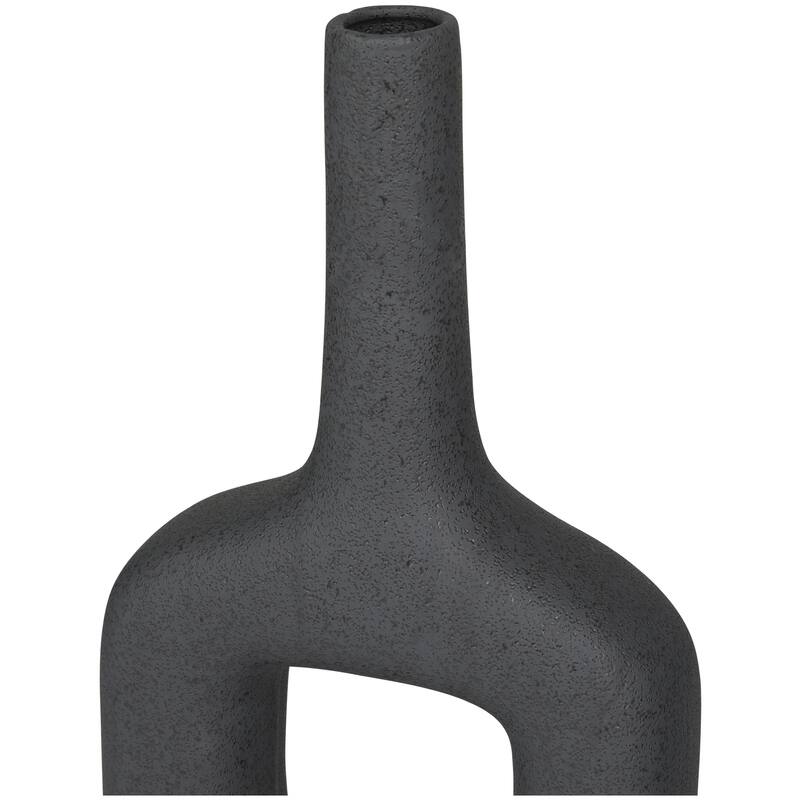 Ceramic Donut Shaped Decorative Vase - Set of 2 White or Black - CosmoLiving by Cosmopolitan