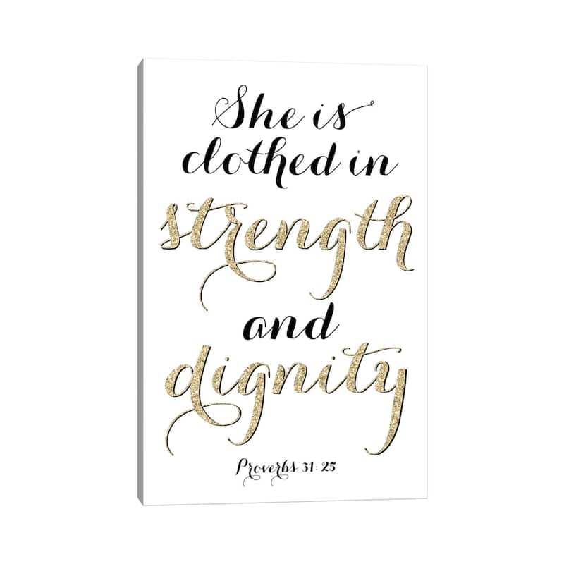 iCanvas "Clothed In Strenght And Dignity" by blursbyai Canvas Print