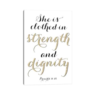 iCanvas "Clothed In Strenght And Dignity" by blursbyai Canvas Print